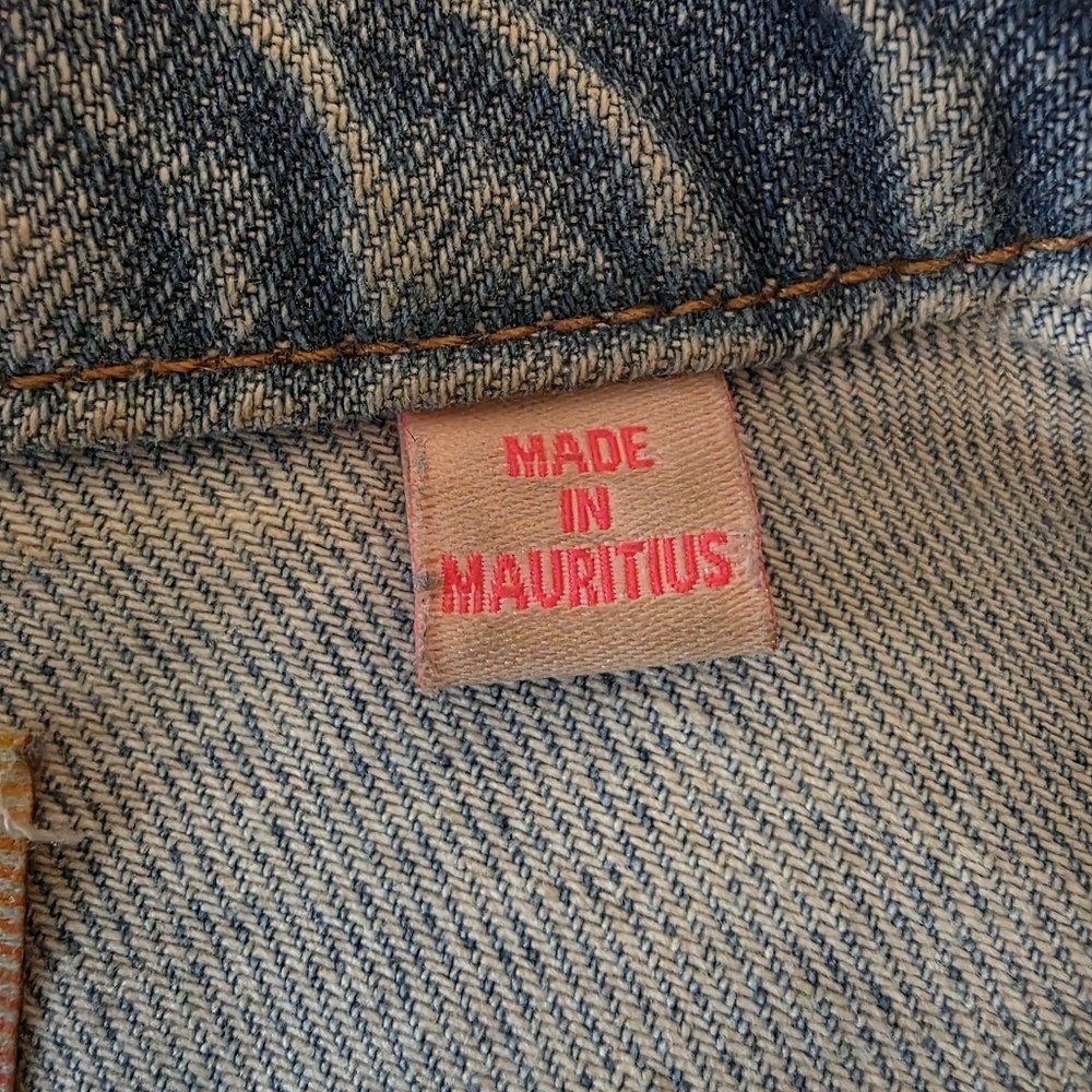 Superdry Denim Jacket with Colorful Patches - Picture 3 of 7